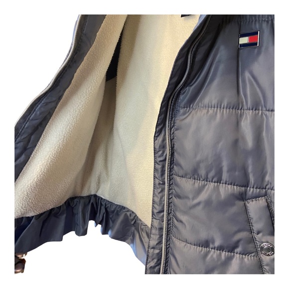 Tommy Hilfiger Gray Ruffle Winter Coat Girls Size 5/6 - Picture 9 of 16